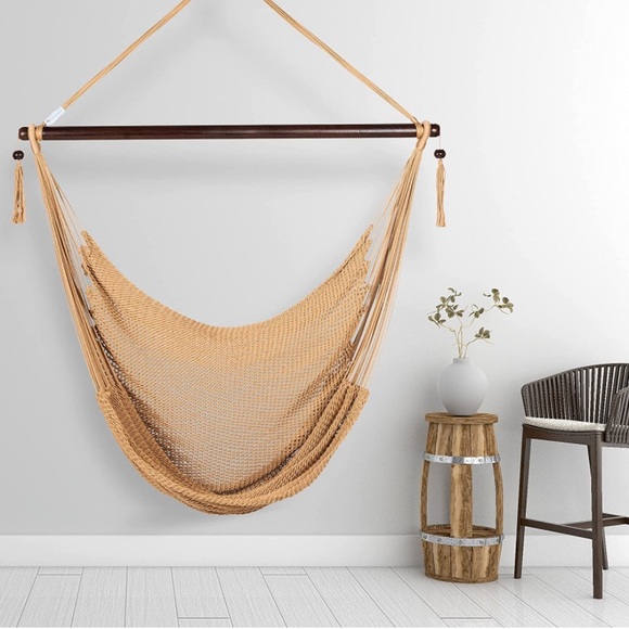 New! Tan Caribbean Premium High Quality XL Sky Chair Hammock~Up to 300 lbs. - Picture 2 of 15